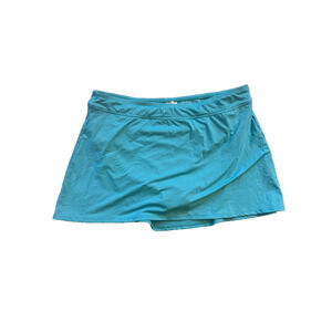 Lands' End Swim Skirt Bottoms Women's Plus Size 16W Turquoise Blue Modest Skort